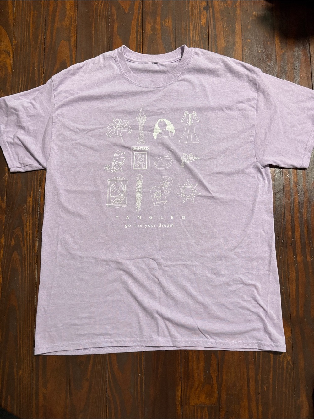 Tangled Graphic Tee in Light Lavender